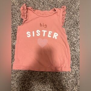 Toddler Big Sister Pink Kids Top